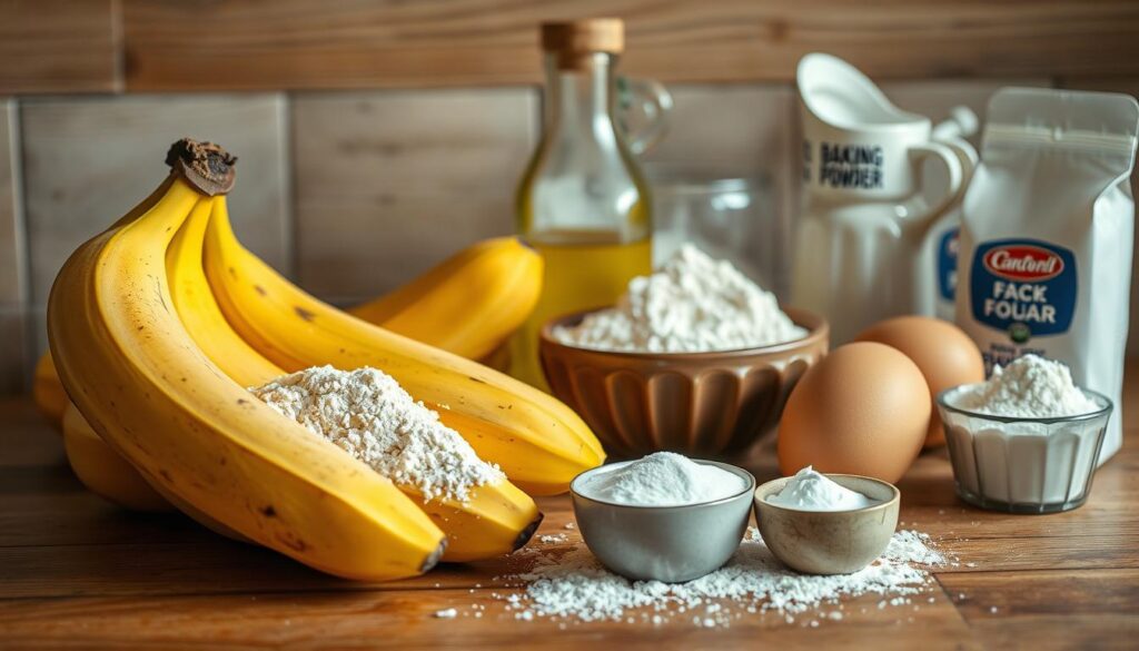 Banana Bread Ingredients Preparation