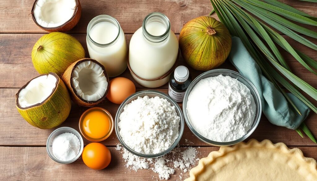 Coconut Custard Pie Ingredients