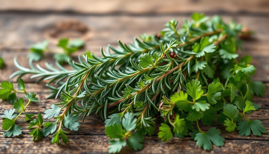 Fresh herbs for lamb