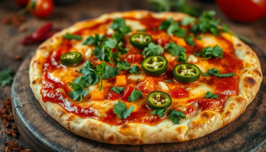 Indian Naan Pizza Fusion Dish