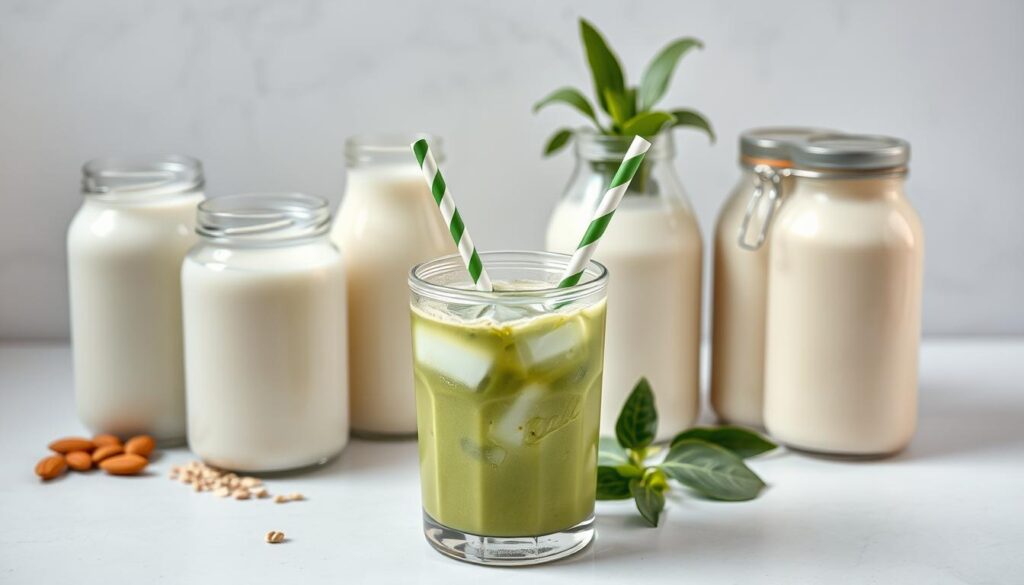 milk alternatives for iced matcha