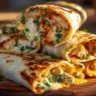 Delicious Cheesy Chicken Wrap filled with flavorful ingredients.