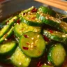 Delicious Easy Asian Cucumber Salad with fresh vegetables and dressing