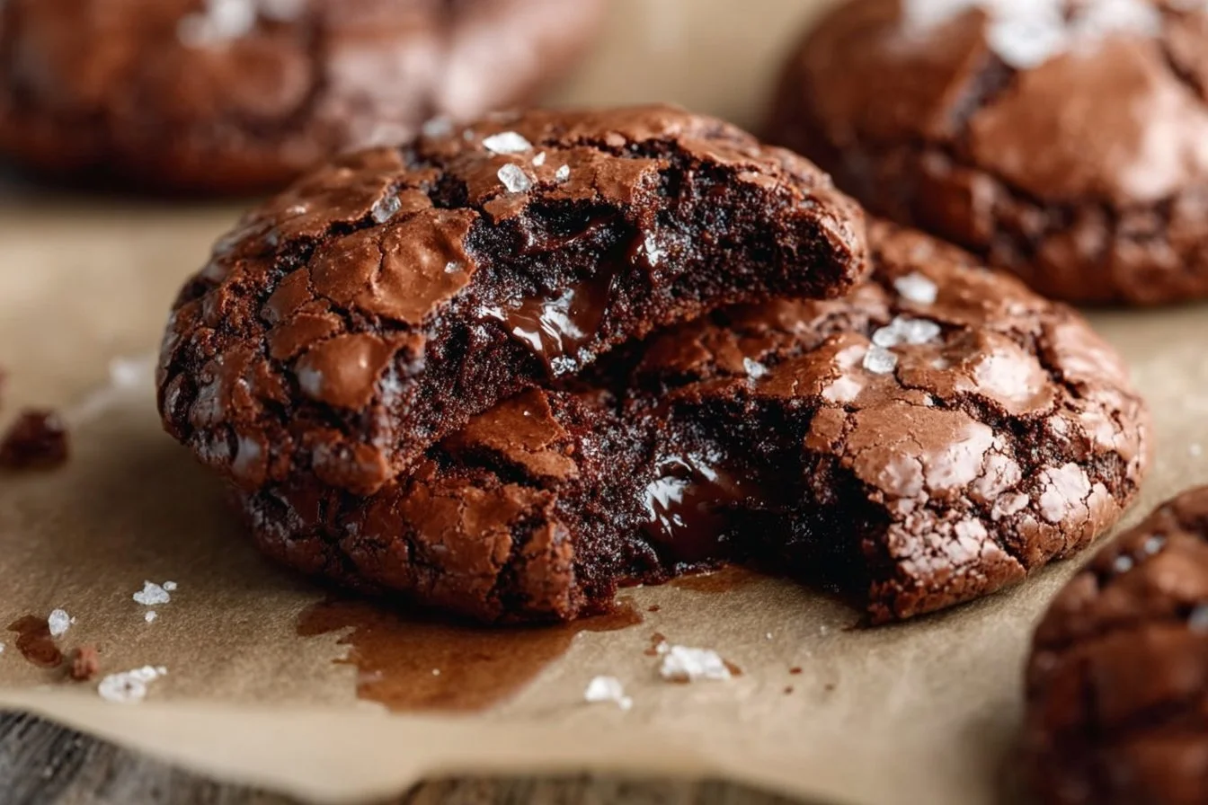 Plate of fudgy chewy browkies, a delicious brownie and cookie combo.