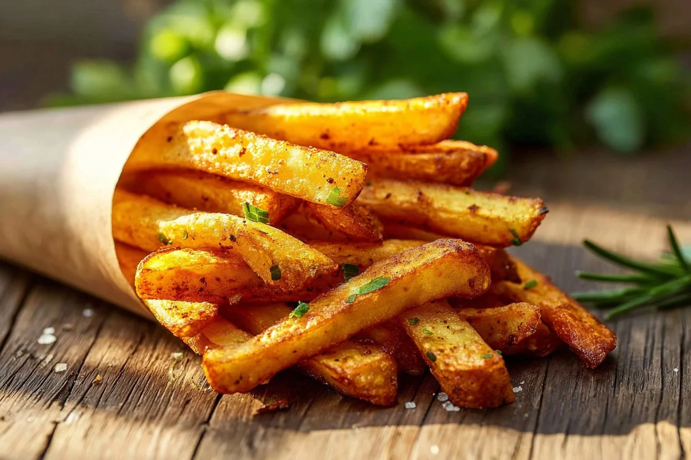 Crispy low-calorie air fryer zucchini fries served in a bowl.