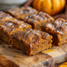 Delicious Brown Butter Pumpkin Blondies with warm spices and golden crust