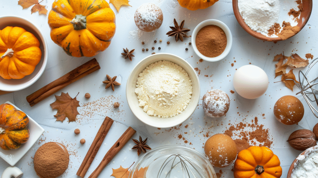 Pumpkin cake pops dipped in white chocolate with fall sprinkles in a cozy autumn setting.