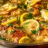 Quick and easy lemon chicken dish served with vegetables on a plate