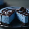 Ravenclaw Midnight Blueberry Cheesecake with blueberries and a rich creamy layer
