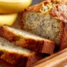 Delicious homemade banana bread made with two ripe bananas