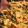 Delicious Cajun Chicken Orzo dish with spices, chicken, and orzo pasta