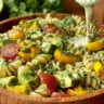 Cilantro Lime Pasta Salad with fresh ingredients and vibrant colors