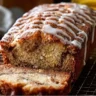 Cinnamon swirl banana bread with a golden crust and rich, swirled cinnamon filling