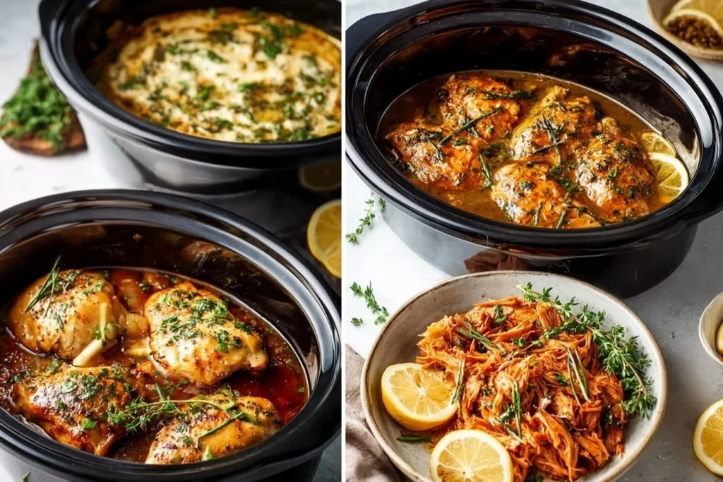 Juicy and flavorful easy Crockpot chicken breast ready to serve