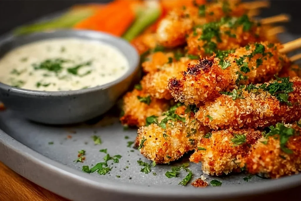 Easy Keto Garlic Parmesan Chicken Skewers for a delicious low-carb meal