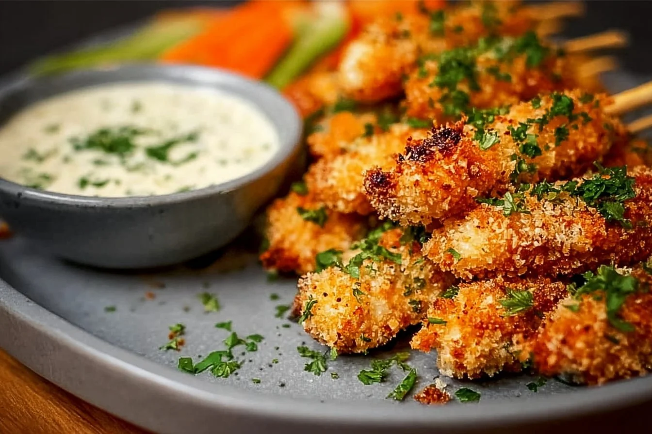 Easy Keto Garlic Parmesan Chicken Skewers for a delicious low-carb meal