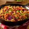 Extra Veggie Turkey Egg Roll in a Bowl with colorful vegetables and turkey.