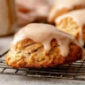 Delicious homemade chai scones topped with maple chai glaze