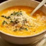 Bowl of Italian Penicillin Soup rich with herbs and vegetables