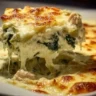 Delicious keto casserole dish with vegetables and cheese