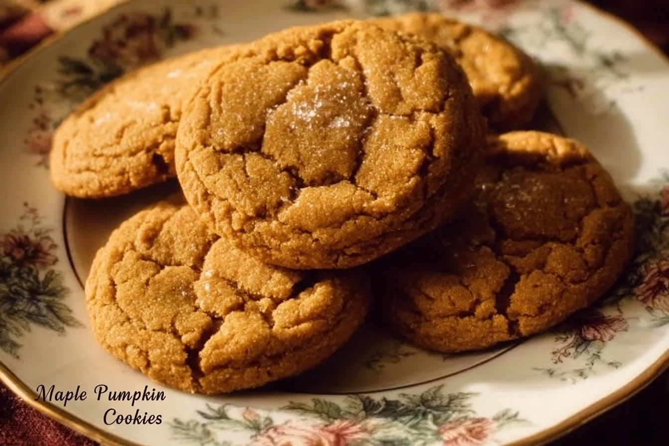 Delicious homemade maple pumpkin cookies with warm spices