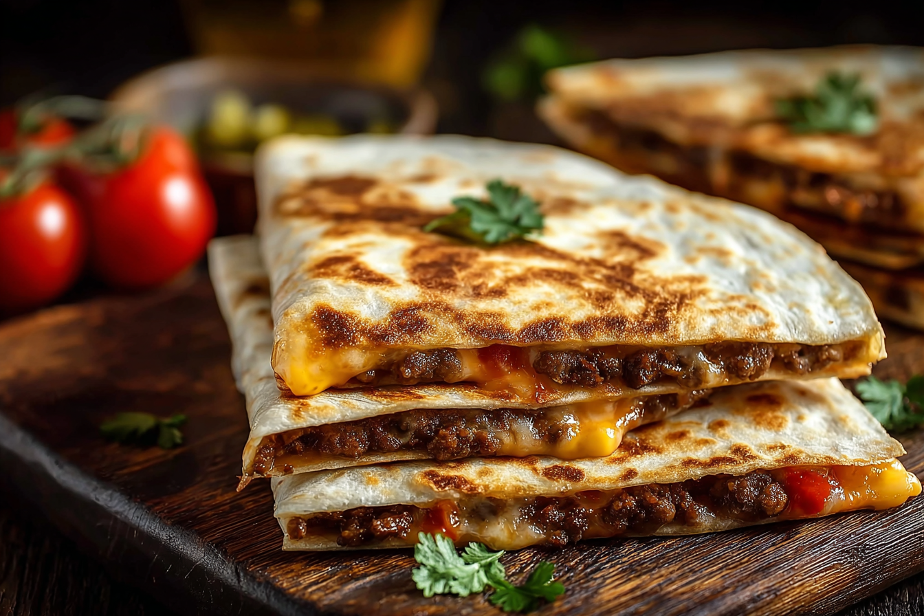 Delicious Smashburger Quesadillas with crispy tortillas and savory fillings