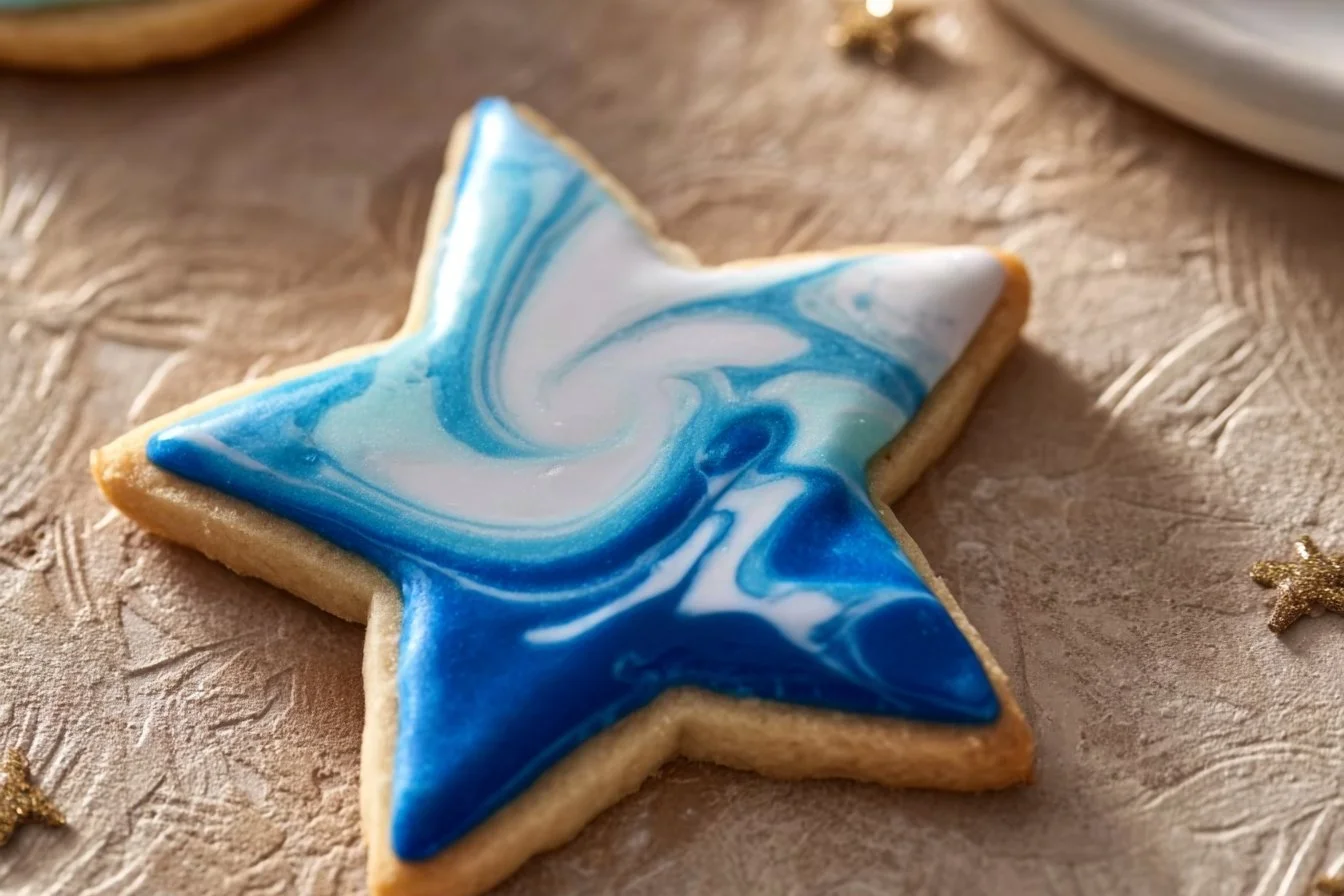 Decorated sugar cookies with icing that hardens for lasting designs