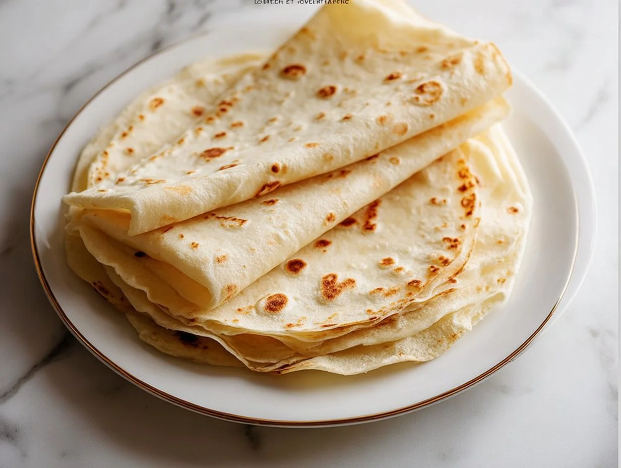 Cottage cheese wraps filled with fresh vegetables and herbs